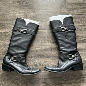 Kelly & Katie Jadine Black Leather Riding Boot Size 12M